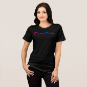 Pickle Peace Plain Regenbogen Tri-Blend Shirt (Vorderseite voll)