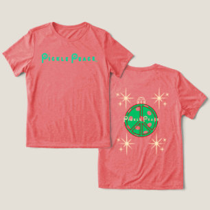 Pickle Peace Weihnachtsball T-Shirt Tri-Blend Shirt