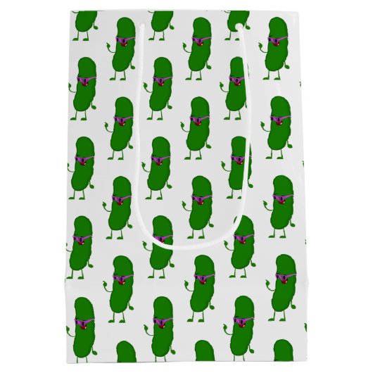 Pickle Person mit Brille Mittlere Geschenktüte (Rückseite)