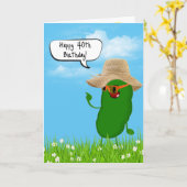 Pickle Person mit Hat 40. Geburtstag Karte (Gelbe Blume)