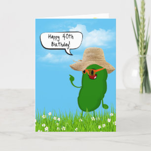 Pickle Person mit Hat 40. Geburtstag Karte