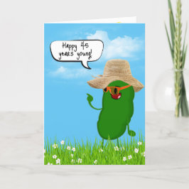 Pickle Person mit Hut zum 45. Geburtstag Karte