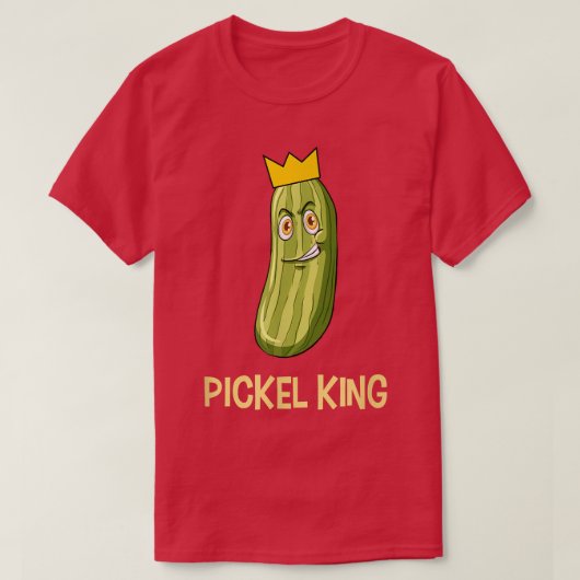 Pickle Pickles King Vegan Funny Food Veggie Liebha T-Shirt (Design vorne)