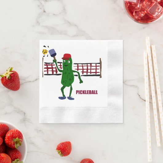 Pickle Pickleys Pickleball Art Design Serviette (Beispiel)