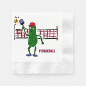Pickle Pickleys Pickleball Art Design Serviette (Vorderseite)