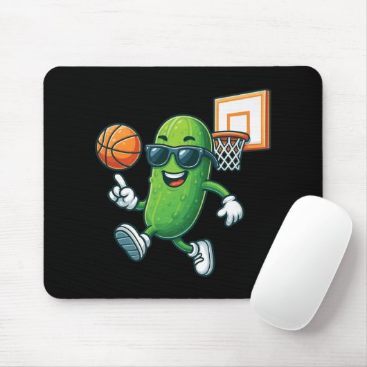 Pickle Playing Basketball Premium  Mousepad (Mit Mouse)