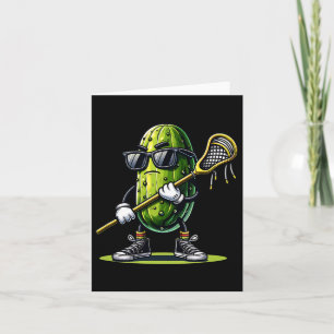 Pickle Playing Lacrosse Funny Sports Trendly for B Karte