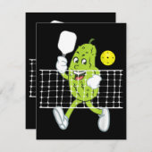 Pickle Playing Pickleball - Funny Pickleball Paddl Begleitkarte (Vorne/Hinten)