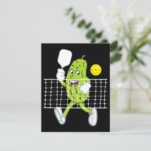 Pickle Playing Pickleball - Funny Pickleball Paddl Begleitkarte (Stehend Vorderseite)