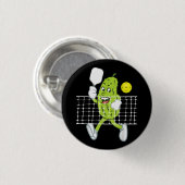 Pickle Playing Pickleball - Funny Pickleball Paddl Button (Vorne & Hinten)