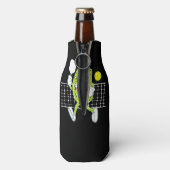 Pickle Playing Pickleball - Funny Pickleball Paddl Flaschenkühler (Flasche Rückseite)