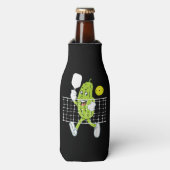 Pickle Playing Pickleball - Funny Pickleball Paddl Flaschenkühler (Flaschenvorderseite)
