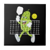 Pickle Playing Pickleball - Funny Pickleball Paddl Fliese (Vorderseite)