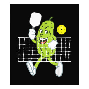 Pickle Playing Pickleball - Funny Pickleball Paddl Fotodruck