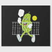 Pickle Playing Pickleball - Funny Pickleball Paddl Geschenkpapier (Flach)