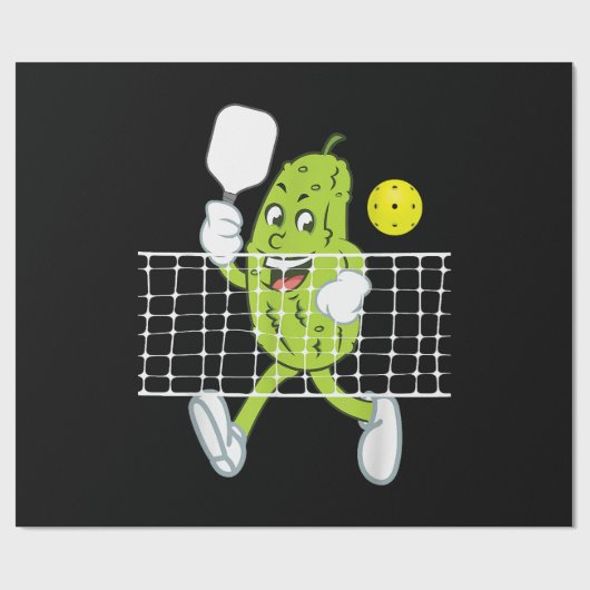 Pickle Playing Pickleball - Funny Pickleball Paddl Geschenkpapier (Flach)