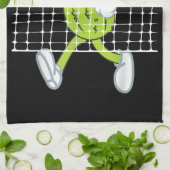 Pickle Playing Pickleball - Funny Pickleball Paddl Geschirrtuch (Gefaltet)