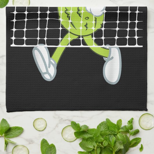 Pickle Playing Pickleball - Funny Pickleball Paddl Geschirrtuch (Gefaltet)