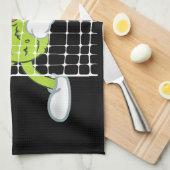 Pickle Playing Pickleball - Funny Pickleball Paddl Geschirrtuch (Viertel Falte)