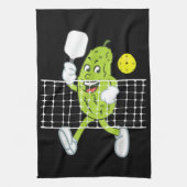 Pickle Playing Pickleball - Funny Pickleball Paddl Geschirrtuch (Vertikal)