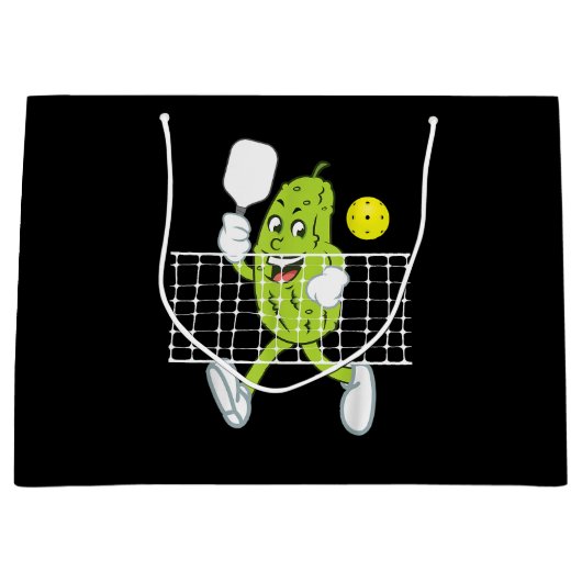 Pickle Playing Pickleball - Funny Pickleball Paddl Große Geschenktüte (Vorderseite)