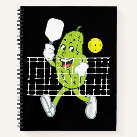 Pickle Playing Pickleball - Funny Pickleball Paddl Notizblock (Vorderseite)