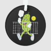 Pickle Playing Pickleball - Funny Pickleball Paddl Ornament (Rückseite)