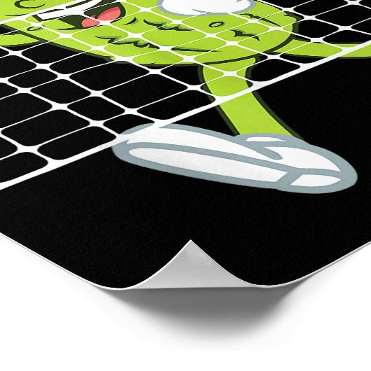 Pickle Playing Pickleball - Funny Pickleball Paddl Poster (Ecke)