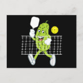 Pickle Playing Pickleball - Funny Pickleball Paddl Postkarte (Vorderseite)