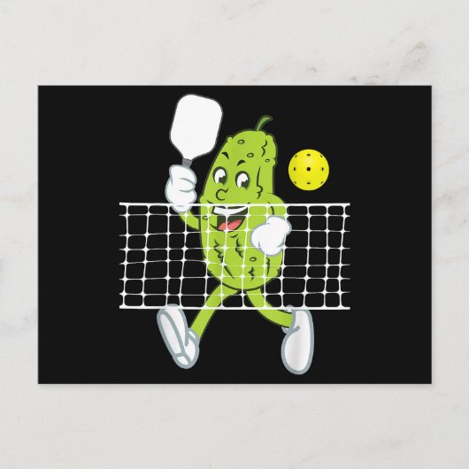 Pickle Playing Pickleball - Funny Pickleball Paddl Postkarte (Vorderseite)