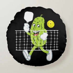 Pickle Playing Pickleball - Funny Pickleball Paddl Rundes Kissen