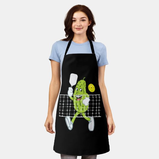 Pickle Playing Pickleball - Funny Pickleball Paddl Schürze (Getragen)