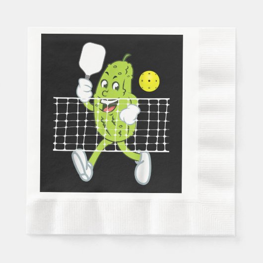 Pickle Playing Pickleball - Funny Pickleball Paddl Serviette (Vorderseite)