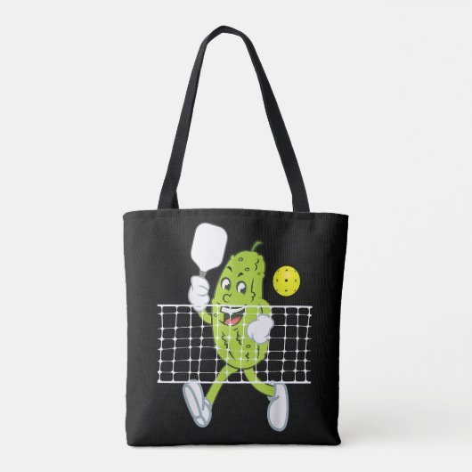 Pickle Playing Pickleball - Funny Pickleball Paddl Tasche (Rückseite)