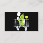 Pickle Playing Pickleball - Funny Pickleball Paddl Visitenkarte (Rückseite)