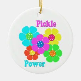 Pickle Power Pickleball Keramik Ornament
