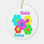 Pickle Power Pickleball Keramik Ornament (Links)