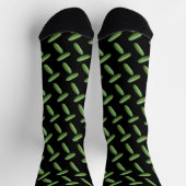 Pickle Power Schwarzer Hintergrund Socken (Oben)