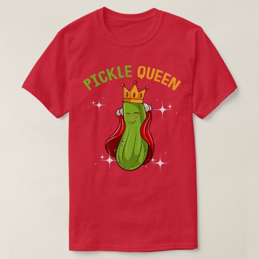 Pickle Queen Funny Vegan Cucumber Gemüse T-Shirt (Design vorne)