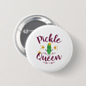 Pickle Queen Pickles Lover Girls Button (Vorne & Hinten)