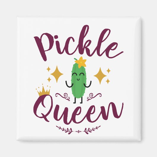 Pickle Queen Pickles Lover Girls Magnet (Vorne)