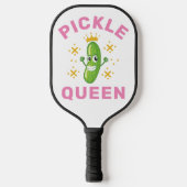Pickle Queen Pink Typografy Sportzubehör Pickleball Schläger (Vorderseite)