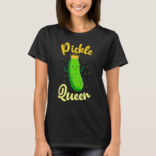 Pickle Queen Tee Vegan Lustige Gurke Gemüse Pi (Vorderseite)