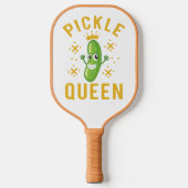 Pickle Queen Typografie Sportzubehör Pickleball Schläger (Vorderseite)