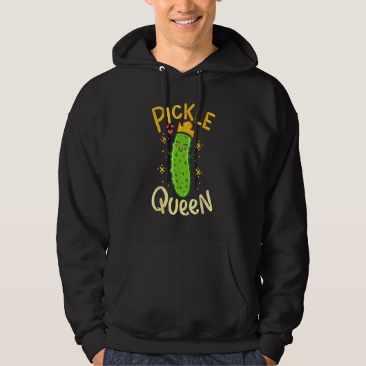 Pickle Queen Vegan Cucumber Gemüse Hoodie (Vorderseite)