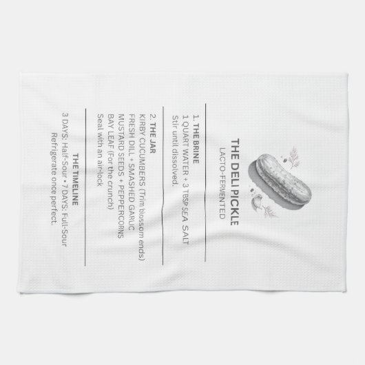 Pickle Recipe - Kitchen towel Geschirrtuch (Horizontal)