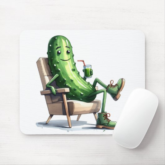 Pickle Relaxen im Stuhl Mousepad (Mit Mouse)