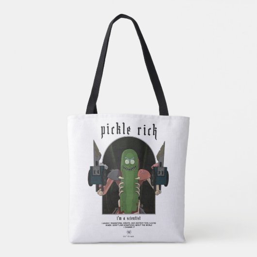 Pickle Rick - Ich bin ein Wissenschaftlicher Zitat Tasche (Rückseite)