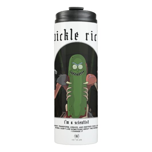 Pickle Rick - Ich bin ein Wissenschaftlicher Zitat Thermosbecher (Vorderseite)