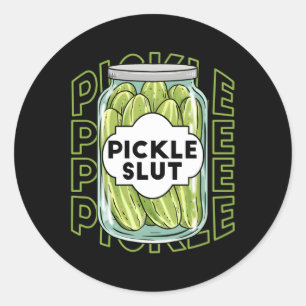 Pickle Slu Pickles Canning Food Pickle Runder Aufkleber